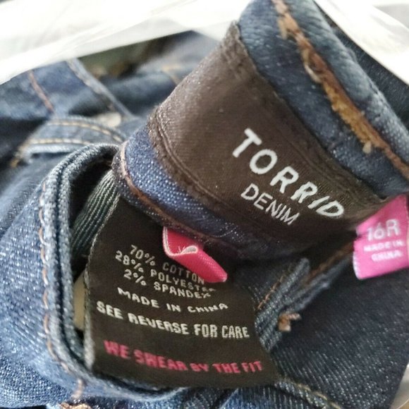 Torrid Women' Size 16 Relaxed Boot Bootcut Denim Stretch Blue Jeans - Picture 13 of 13